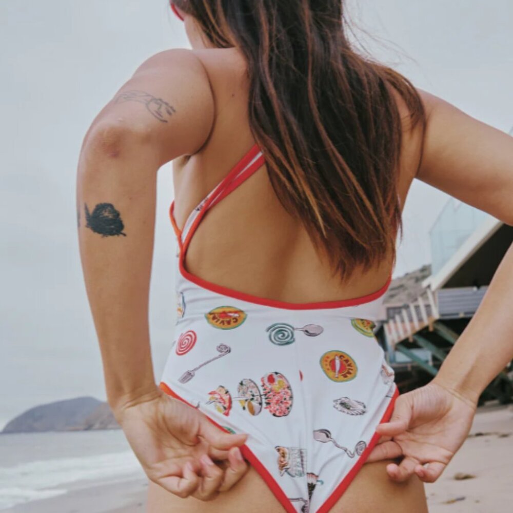 Bo One Piece - Caviar Dreams White Lisa Says Gah 3XL only - Picture 2 of 5